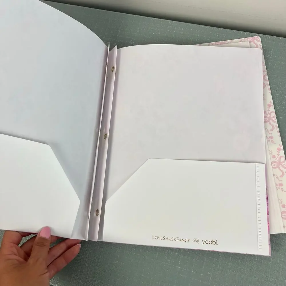 LoveShackFancy x Target Yoobi Happy Thoughts & Coquette Bow 2 Pack Folders